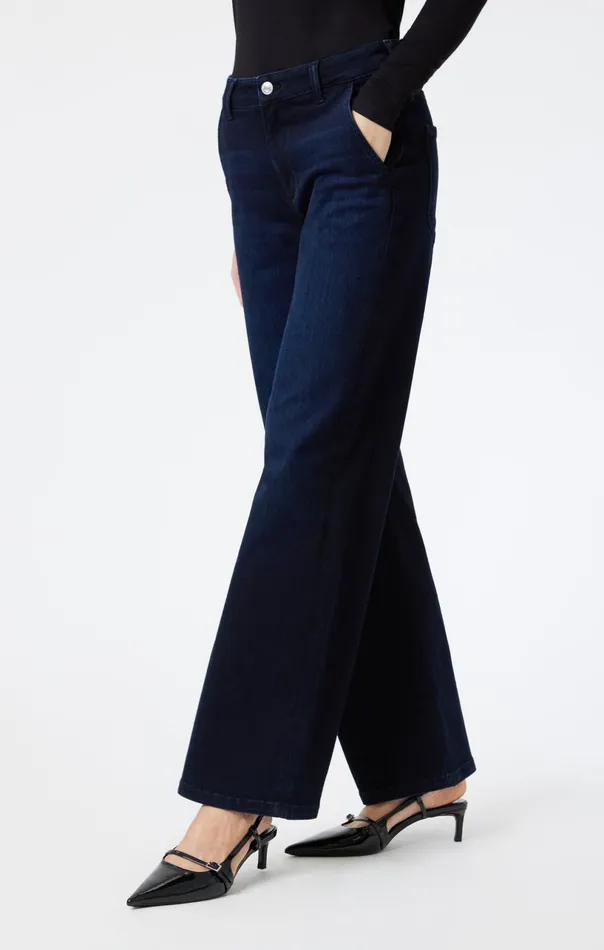 Miracle Wide Leg In Midnight Feather Blue Women Mavi Jeans Denim