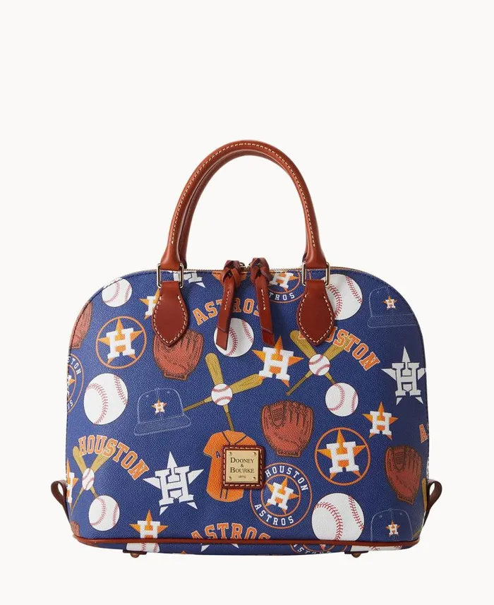 MLB Astros Zip Zip Satchel Astros Woman Dooney and Bourke Satchels