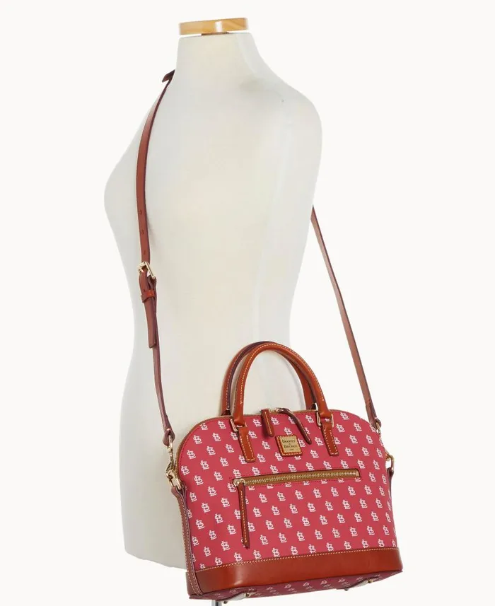 MLB Cardinals Domed Zip Satchel Cardinals Woman Dooney and Bourke Satchels MLB Cardinals Domed Zip Satchel Cardinals Woman Dooney and Bourke Satchels