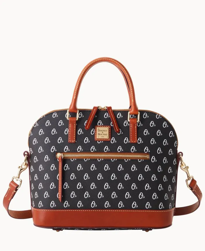 MLB Orioles Domed Zip Satchel Orioles Woman Dooney and Bourke Satchels