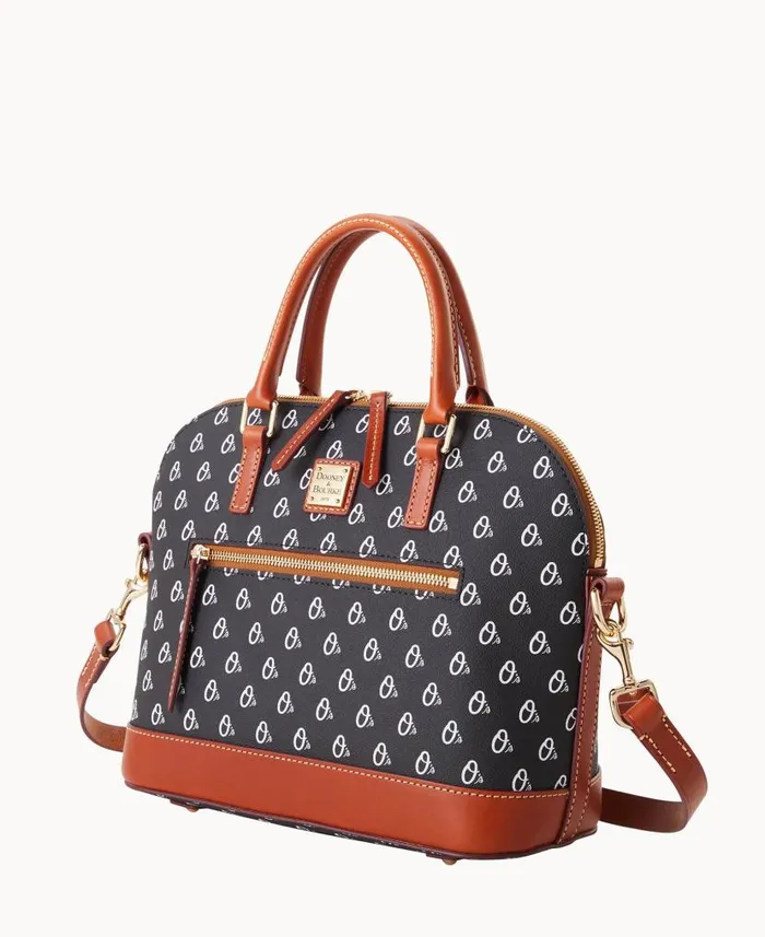 MLB Orioles Domed Zip Satchel Orioles Woman Dooney and Bourke Satchels MLB Orioles Domed Zip Satchel Orioles Woman Dooney and Bourke Satchels
