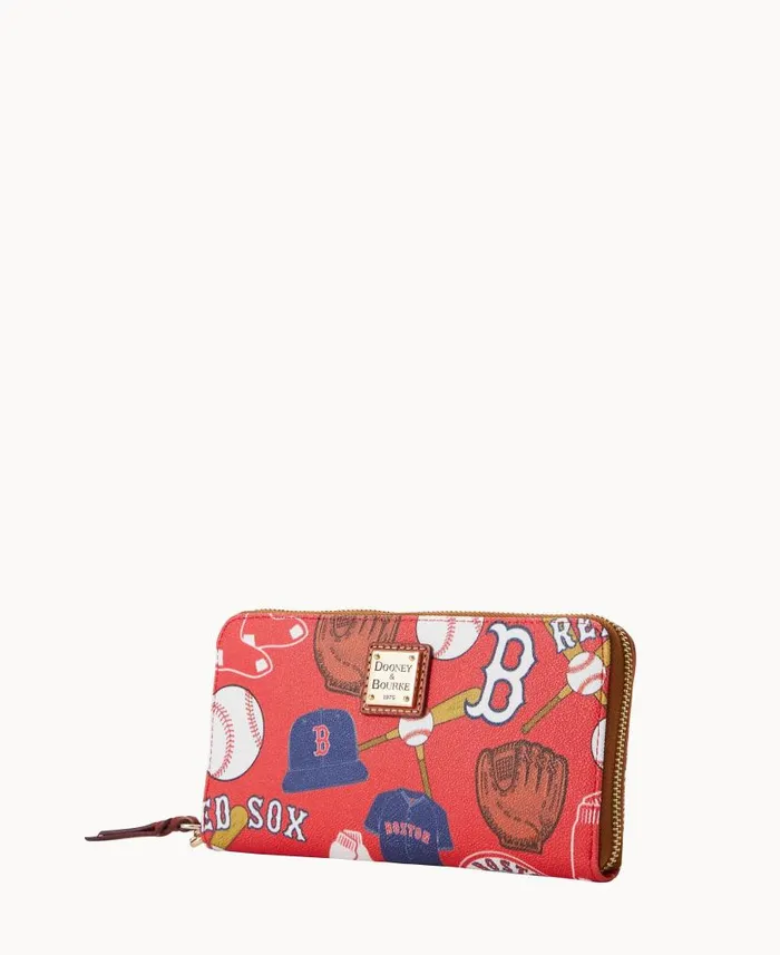 MLB Red Sox Large Zip Around Wristlet Red Sox ManWoman Dooney and Bourke Wallets MLB Red Sox Large Zip Around Wristlet Red Sox ManWoman Dooney and Bourke Wallets