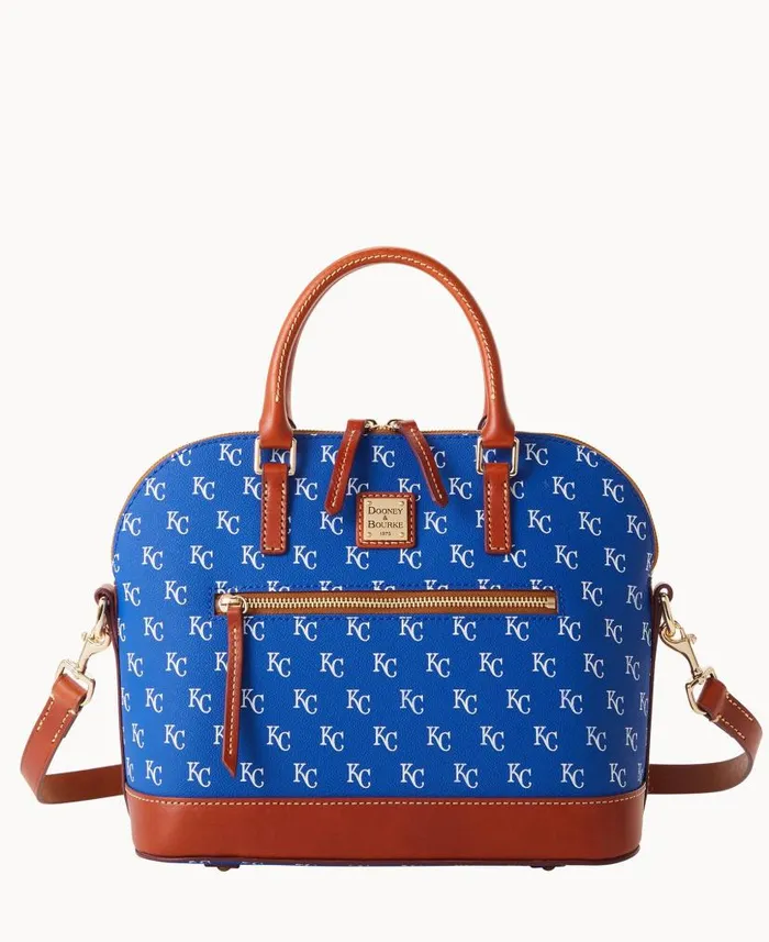 MLB Royals Domed Zip Satchel Royals Woman Dooney and Bourke Satchels