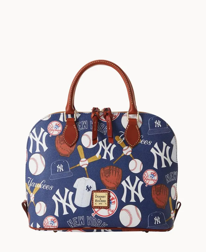 MLB Yankees Zip Zip Satchel Yankees Woman Dooney and Bourke Satchels