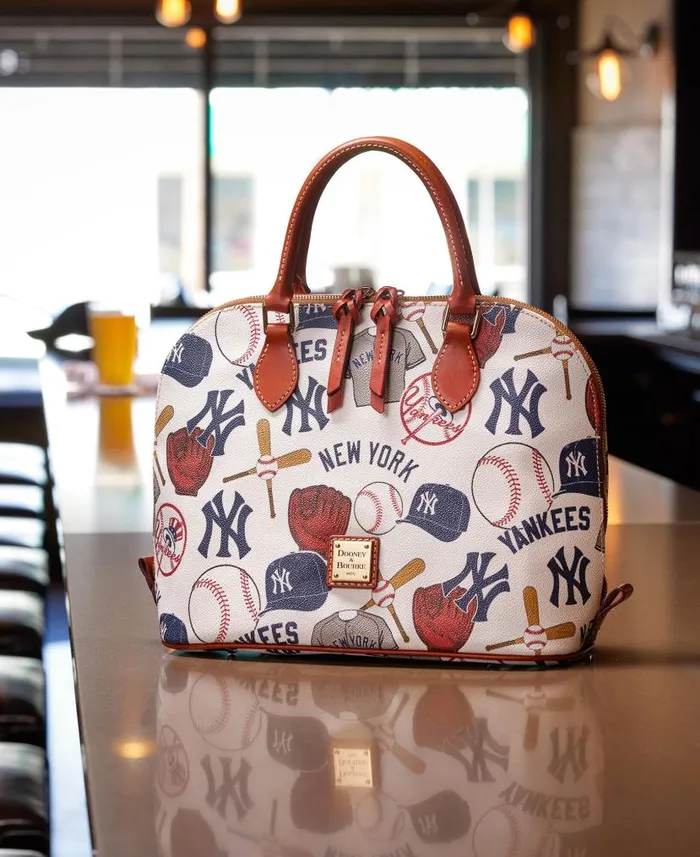 MLB Yankees Zip Zip Satchel Yankees Woman Dooney and Bourke Satchels MLB Yankees Zip Zip Satchel Yankees Woman Dooney and Bourke Satchels