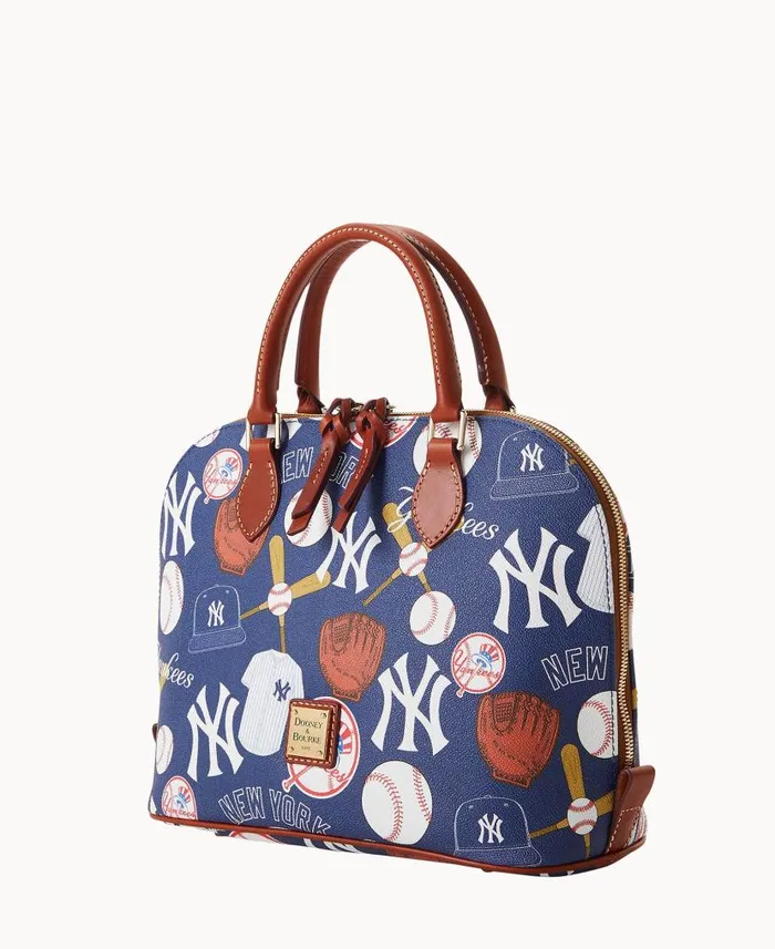 MLB Yankees Zip Zip Satchel Yankees Woman Dooney and Bourke Satchels MLB Yankees Zip Zip Satchel Yankees Woman Dooney and Bourke Satchels