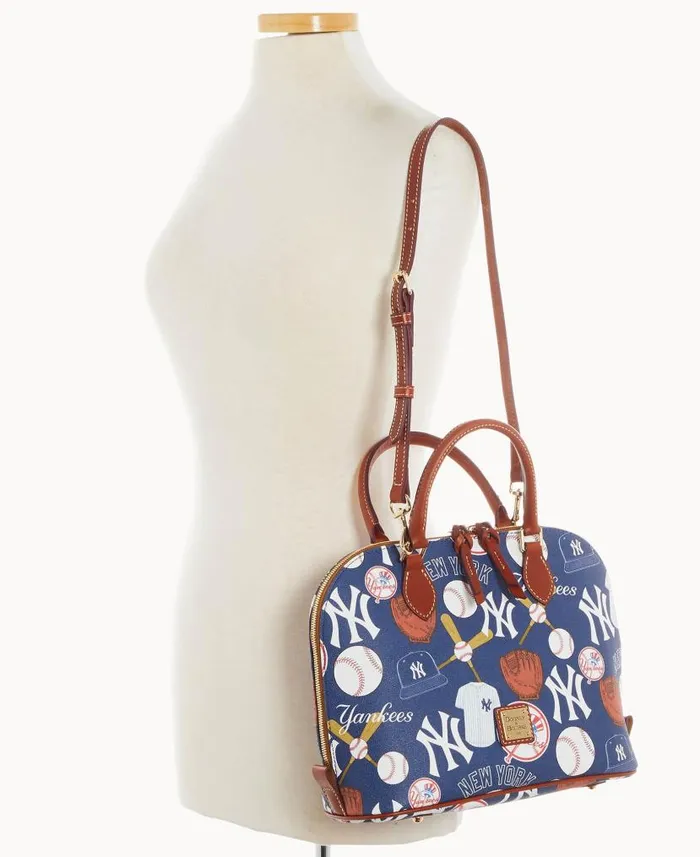 MLB Yankees Zip Zip Satchel Yankees Woman Dooney and Bourke Satchels MLB Yankees Zip Zip Satchel Yankees Woman Dooney and Bourke Satchels