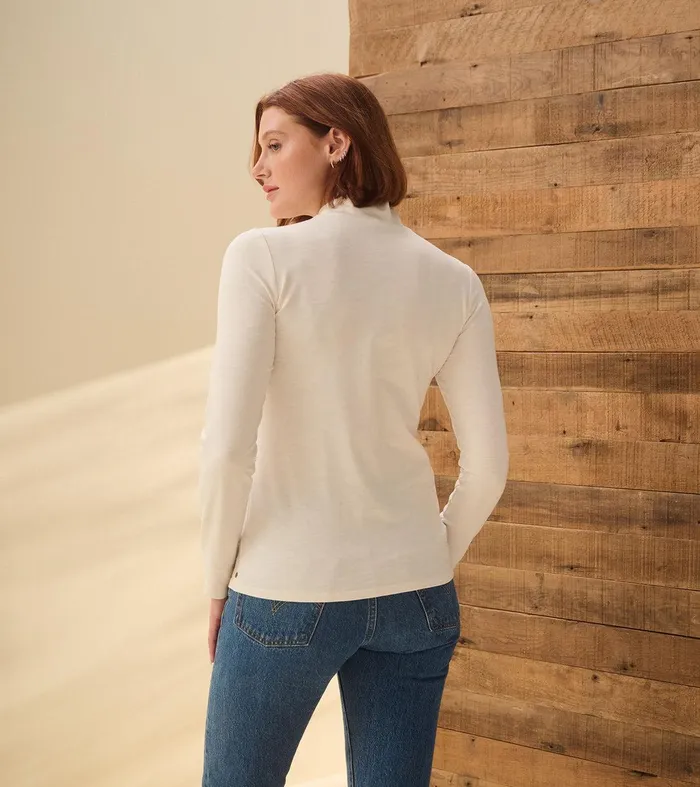 Mock Neck Top 8211 Cream White Hatley