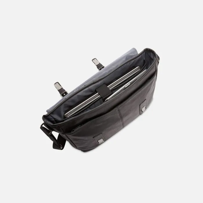 Modern Dilemma Pebbled Faux Leather 15034 Laptop and Tablet Business Case Travel Bag Black Men Kenneth Cole Bags