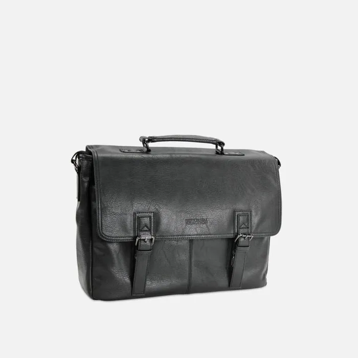 Modern Dilemma Pebbled Faux Leather 15034 Laptop and Tablet Business Case Travel Bag Black Men Kenneth Cole Bags