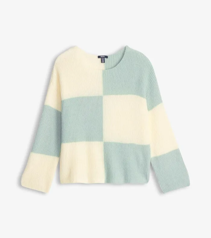 Monroe Sweater 8211 Sage Green Blocks Hatley