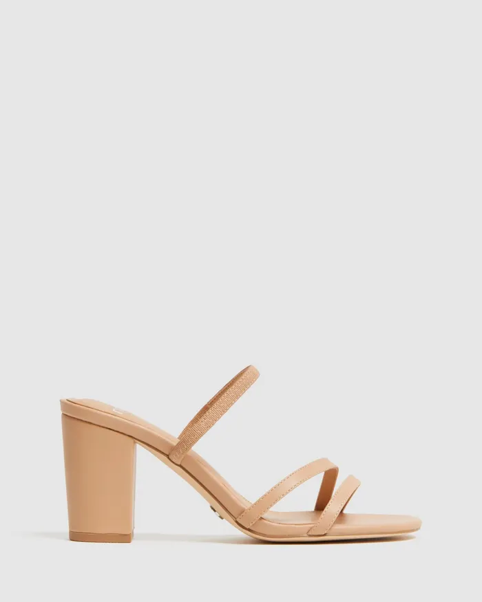 Mules NOVO Shoes Women MONDAY Buff Block Heels