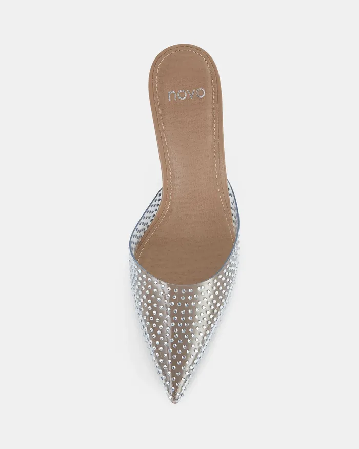 Mules NOVO Shoes Women PATTI CAMEL Closed Toe Heels