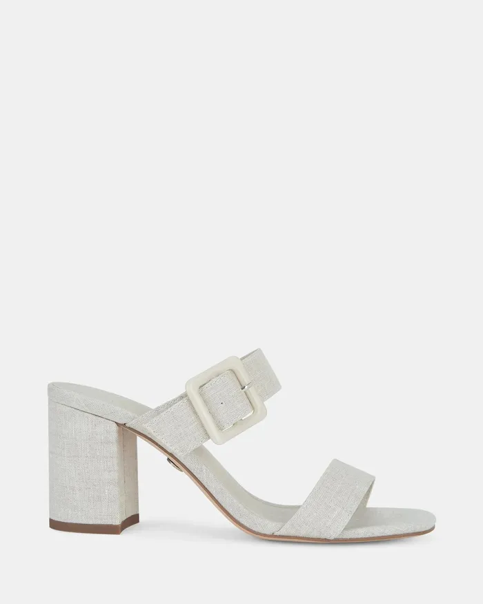 Mules Women LAURELLE LINEN High Heels NOVO Shoes