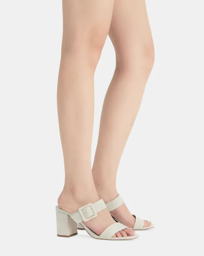 Mules Women LAURELLE LINEN High Heels NOVO Shoes