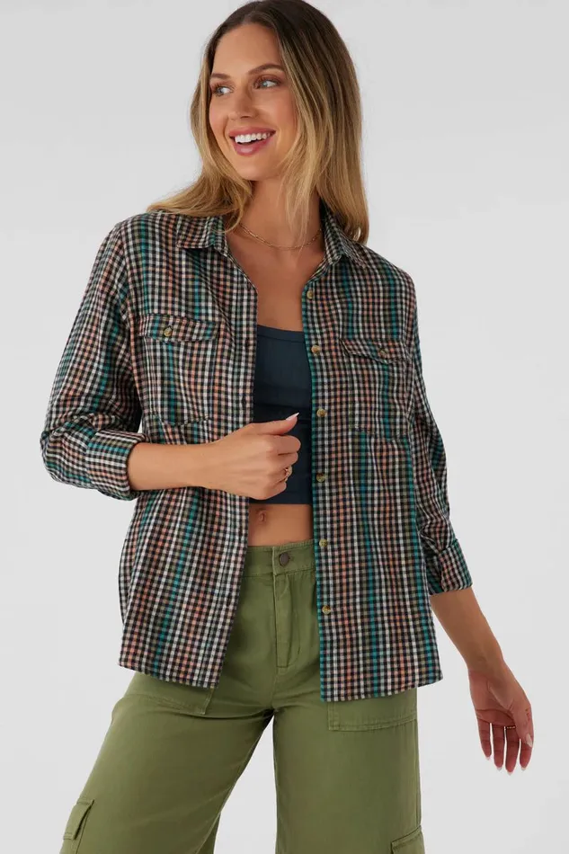 NASH FLANNEL STANDARD FIT SHIRT Canyon Sunset Women O039NEILL Clothing