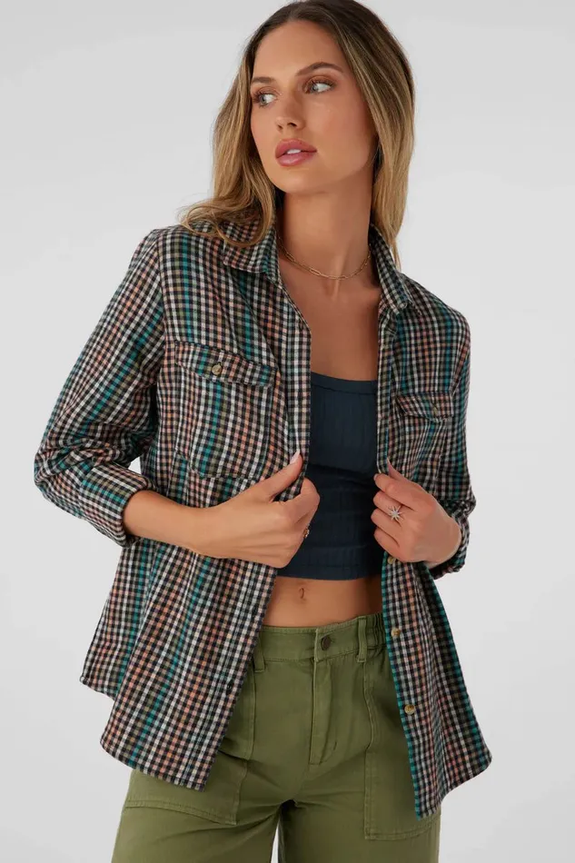NASH FLANNEL STANDARD FIT SHIRT Canyon Sunset Women O039NEILL Clothing