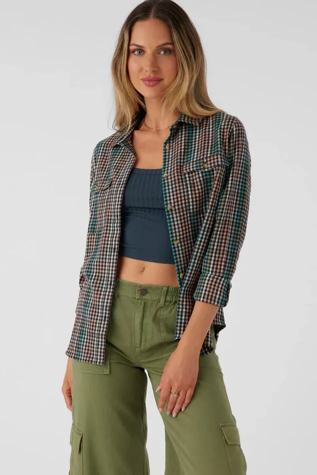 NASH FLANNEL STANDARD FIT SHIRT Canyon Sunset Women O039NEILL Clothing