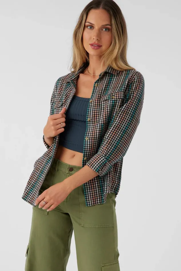 NASH FLANNEL STANDARD FIT SHIRT Canyon Sunset Women O039NEILL Clothing