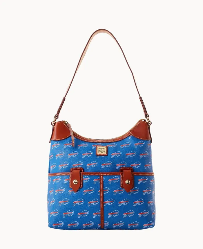 NFL Bills Zip Hobo Bills Woman Dooney and Bourke Shoulder Bags