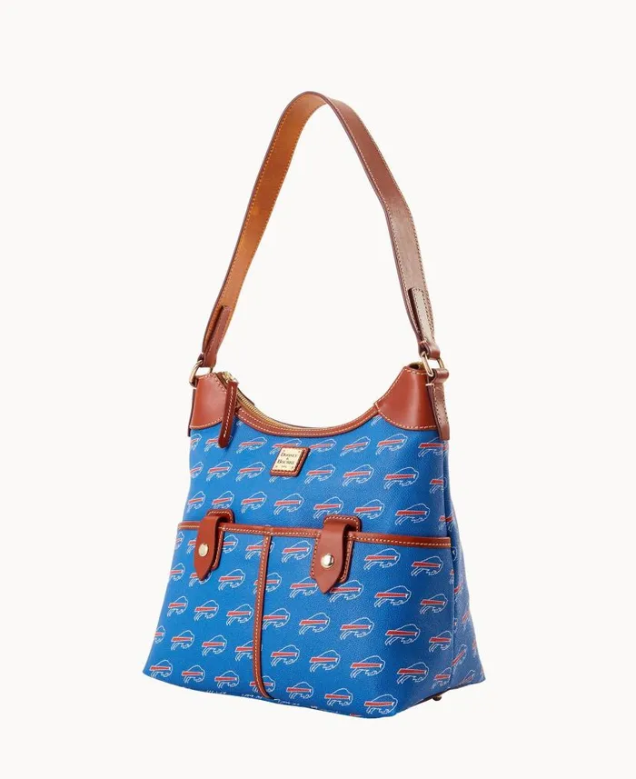 NFL Bills Zip Hobo Bills Woman Dooney and Bourke Shoulder Bags NFL Bills Zip Hobo Bills Woman Dooney and Bourke Shoulder Bags