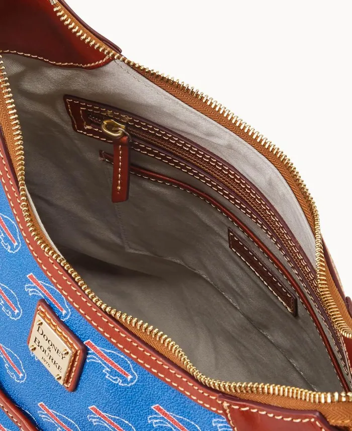 NFL Bills Zip Hobo Bills Woman Dooney and Bourke Shoulder Bags NFL Bills Zip Hobo Bills Woman Dooney and Bourke Shoulder Bags