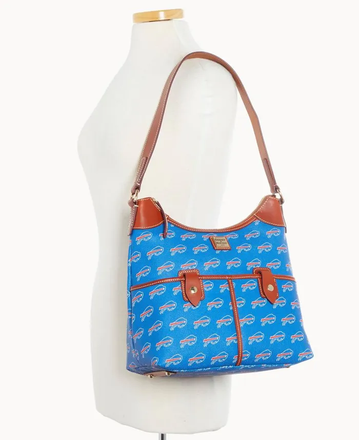 NFL Bills Zip Hobo Bills Woman Dooney and Bourke Shoulder Bags NFL Bills Zip Hobo Bills Woman Dooney and Bourke Shoulder Bags