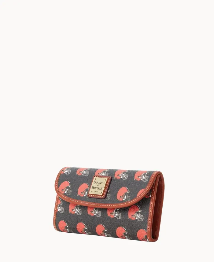 NFL Browns Continental Clutch Browns ManWoman Dooney and Bourke Wallets NFL Browns Continental Clutch Browns ManWoman Dooney and Bourke Wallets