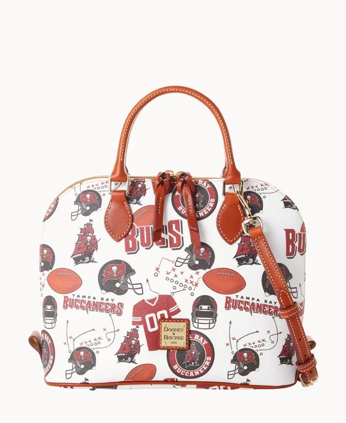 NFL Buccaneers Zip Zip Satchel Buccaneers Woman Dooney and Bourke Satchels