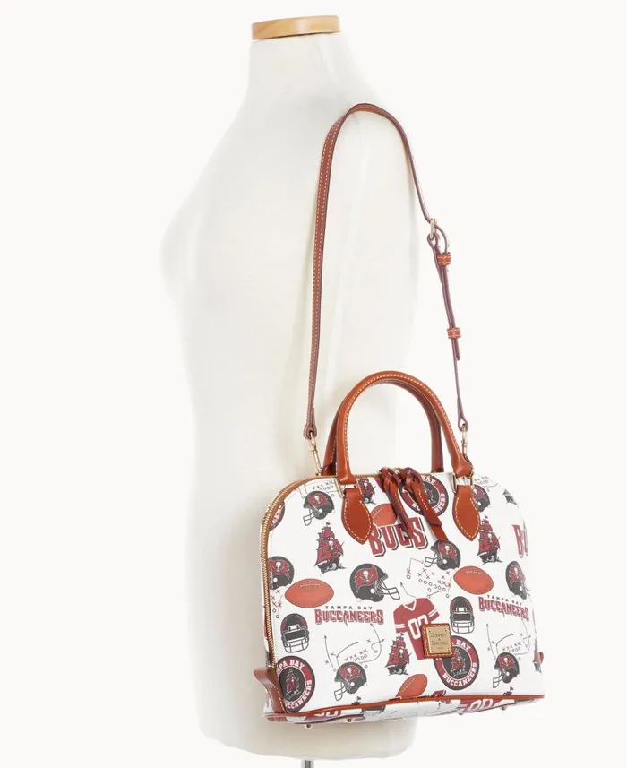 NFL Buccaneers Zip Zip Satchel Buccaneers Woman Dooney and Bourke Satchels NFL Buccaneers Zip Zip Satchel Buccaneers Woman Dooney and Bourke Satchels