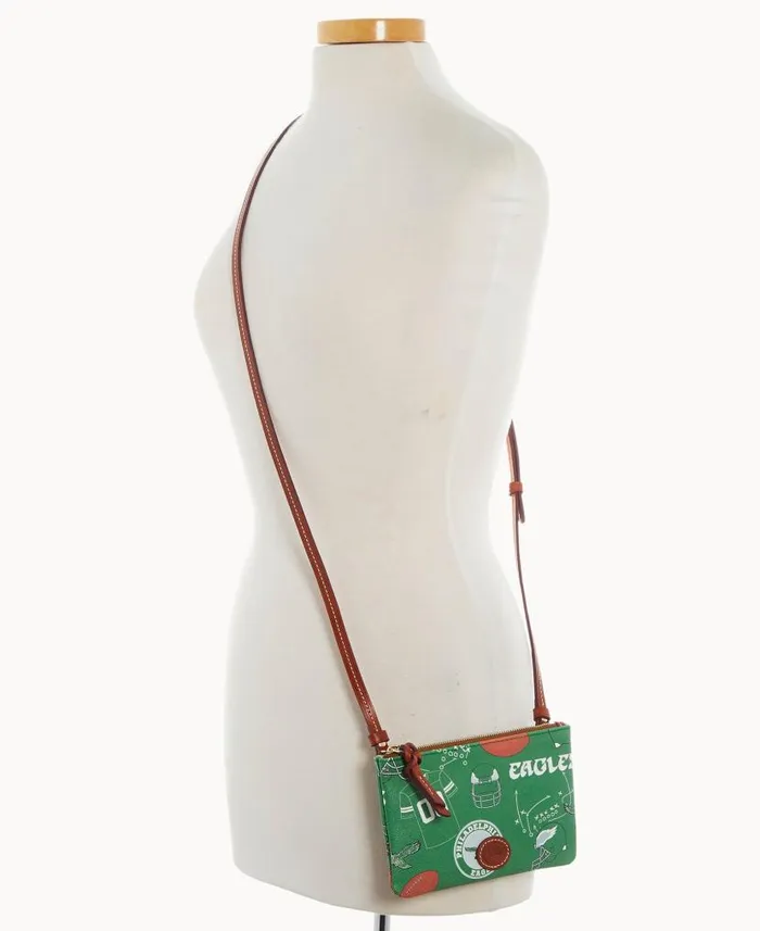 NFL Eagles Top Zip Crossbody Eagles Woman Dooney and Bourke Crossbodies NFL Eagles Top Zip Crossbody Eagles Woman Dooney and Bourke Crossbodies