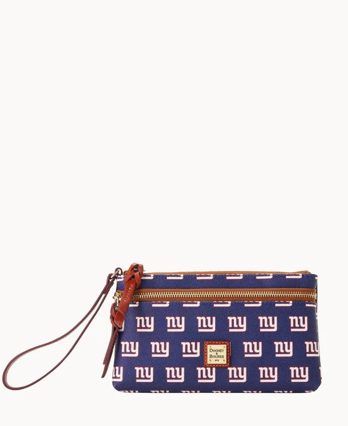 NFL NY Giants Double Zip Wristlet New York Giants ManWoman Dooney and Bourke Wallets NFL NY Giants Double Zip Wristlet New York Giants ManWoman Dooney and Bourke Wallets