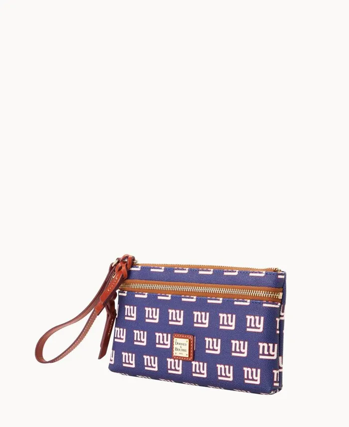 NFL NY Giants Double Zip Wristlet New York Giants ManWoman Dooney and Bourke Wallets NFL NY Giants Double Zip Wristlet New York Giants ManWoman Dooney and Bourke Wallets