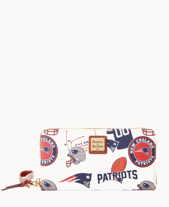 NFL Patriots Large Zip Around Wristlet Patriots ManWoman Dooney and Bourke Wallets NFL Patriots Large Zip Around Wristlet Patriots ManWoman Dooney and Bourke Wallets