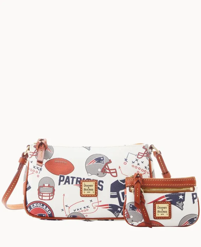 NFL Patriots Lexi Crossbody Sm Coin Case Patriots Woman Dooney and Bourke Crossbodies