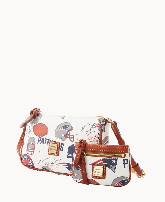 NFL Patriots Lexi Crossbody Sm Coin Case Patriots Woman Dooney and Bourke Crossbodies