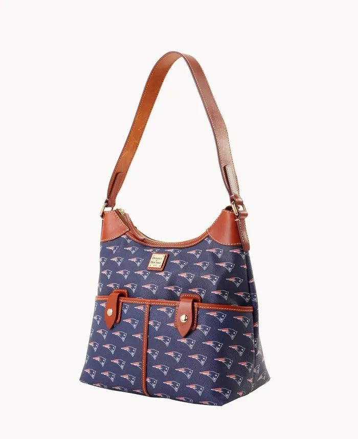 NFL Patriots Zip Hobo Patriots Woman Dooney and Bourke Shoulder Bags