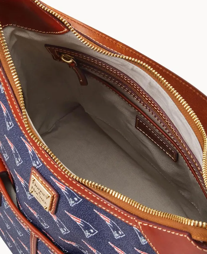 NFL Patriots Zip Hobo Patriots Woman Dooney and Bourke Shoulder Bags
