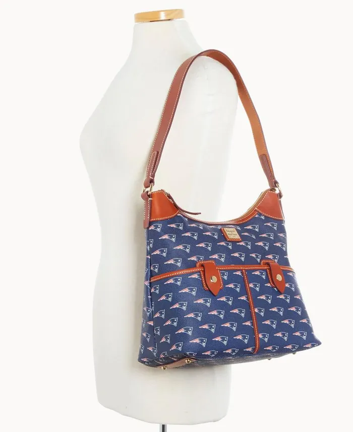 NFL Patriots Zip Hobo Patriots Woman Dooney and Bourke Shoulder Bags