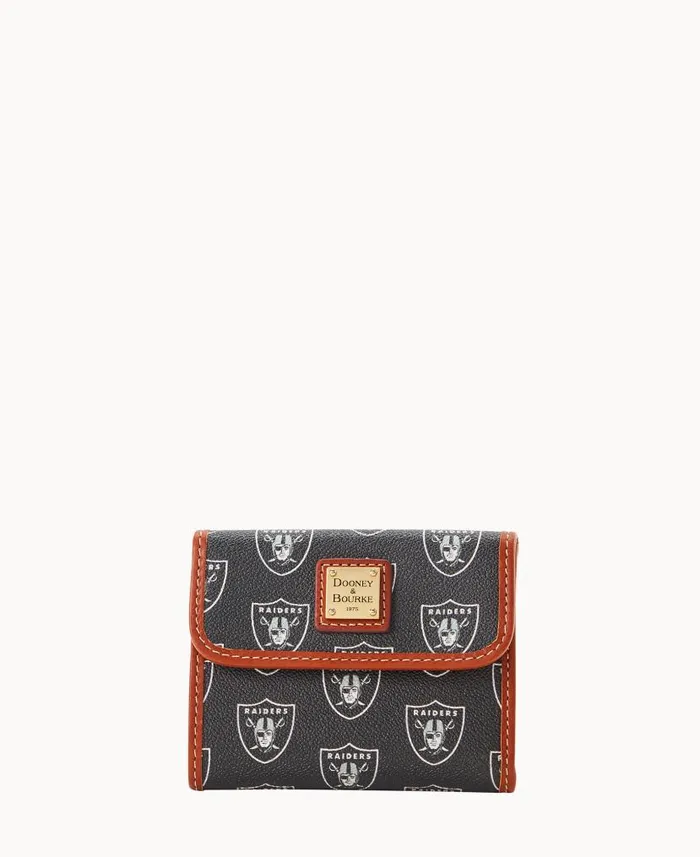 NFL Raiders Flap Credit Card Wallet Las Vegas Raiders ManWoman Dooney and Bourke Wallets NFL Raiders Flap Credit Card Wallet Las Vegas Raiders ManWoman Dooney and Bourke Wallets