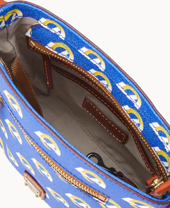 NFL Rams Small Zip Crossbody Rams Woman Dooney and Bourke Crossbodies NFL Rams Small Zip Crossbody Rams Woman Dooney and Bourke Crossbodies