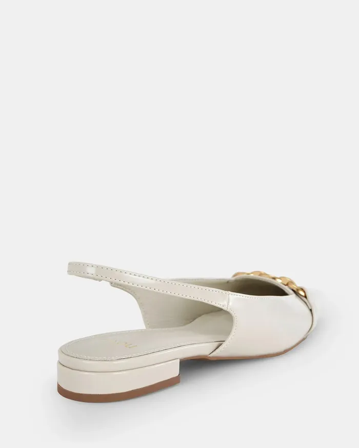 NOVO Shoes Ballet Flats Women COLISH CREAM PATENT Ballet Flats