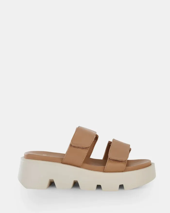 NOVO Shoes BRENNAN CAMEL Women Slides