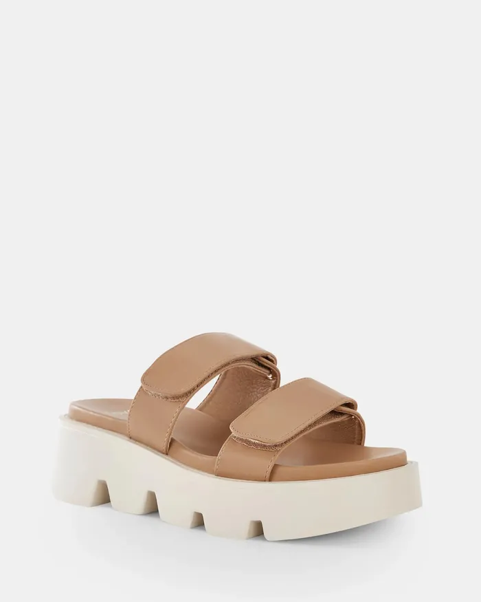 NOVO Shoes BRENNAN CAMEL Women Slides