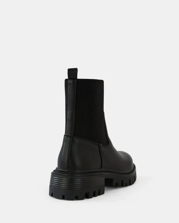 NOVO Shoes DIGNANO BLACK Slip On Boots Women Ankle Boots