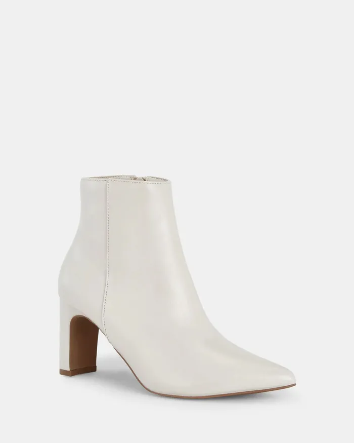 NOVO Shoes HARLIE CREAM Zip Up Boots Women Ankle Boots