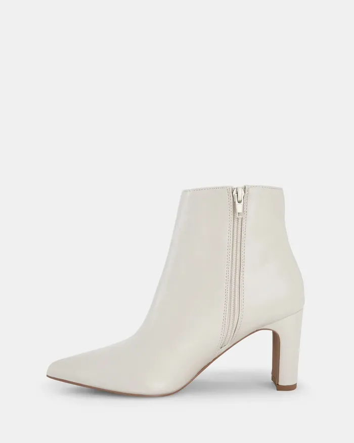 NOVO Shoes HARLIE CREAM Zip Up Boots Women Ankle Boots