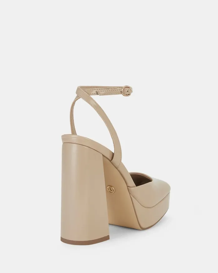 NOVO Shoes ILIKA SAND PATENT Closed Toe Heels Women Party