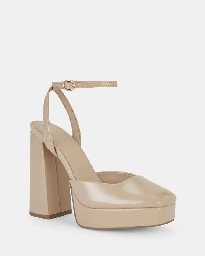 NOVO Shoes ILIKA SAND PATENT Closed Toe Heels Women Party