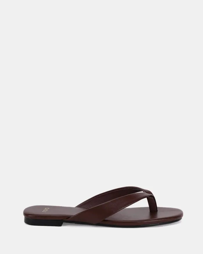 NOVO Shoes STASIA MILK CHOCOLATE Women Flat Sandals